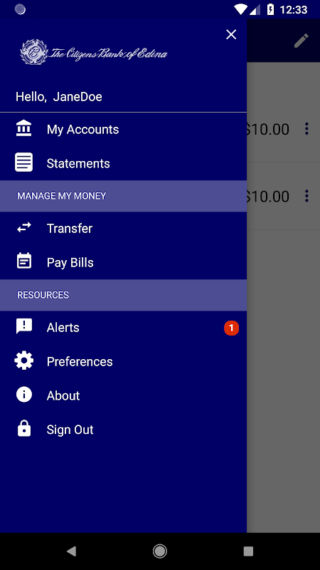 Citizens Bank of Edina Mobile screenshot 2