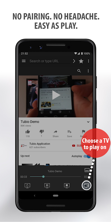 Tubio - Cast Web Videos to TV screenshot 3