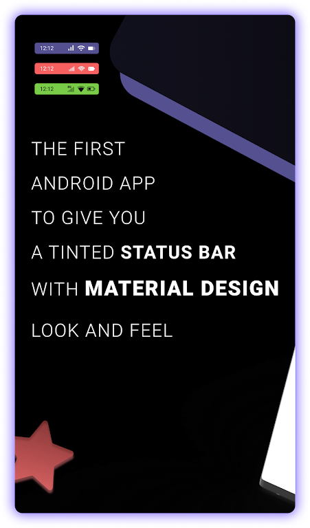 Material Status Bar Mod screenshot 1