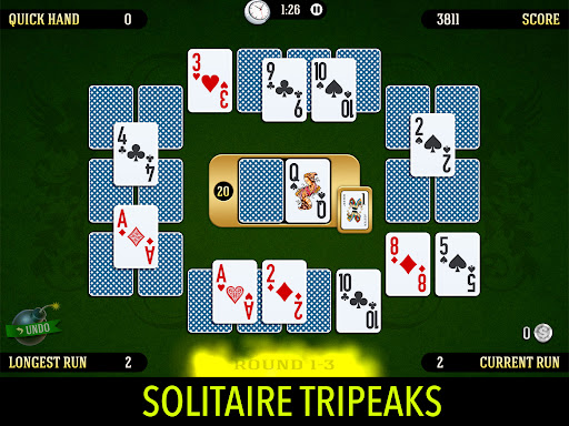 Towers Battle: Tripeaks or Pyramid Solitaire screenshot 1