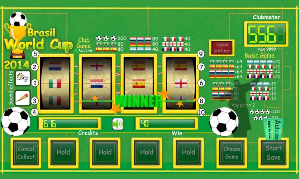 slot machine world cup 2014 screenshot 2