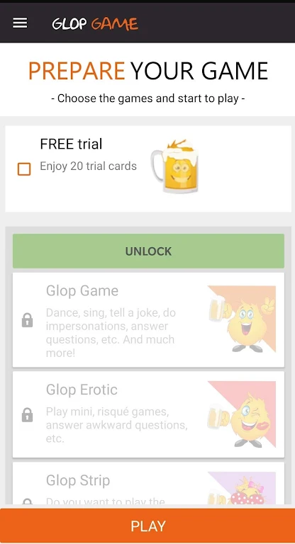 Drinking Card Game -  Glop screenshot 2