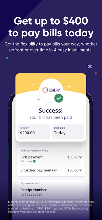 Deferit: Pay bills in 4 screenshot 3