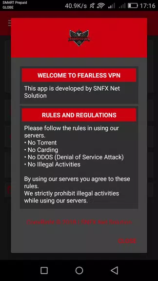 FEARLESS VPN screenshot 2