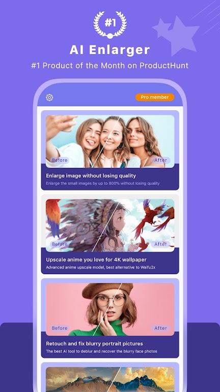 AI Enlarger: for Photo & Anime Mod screenshot 1