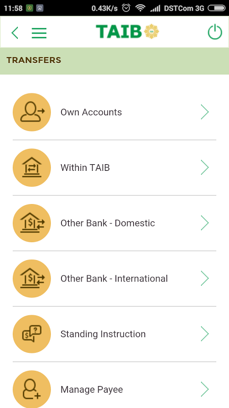 TAIB Mobile Banking screenshot 1