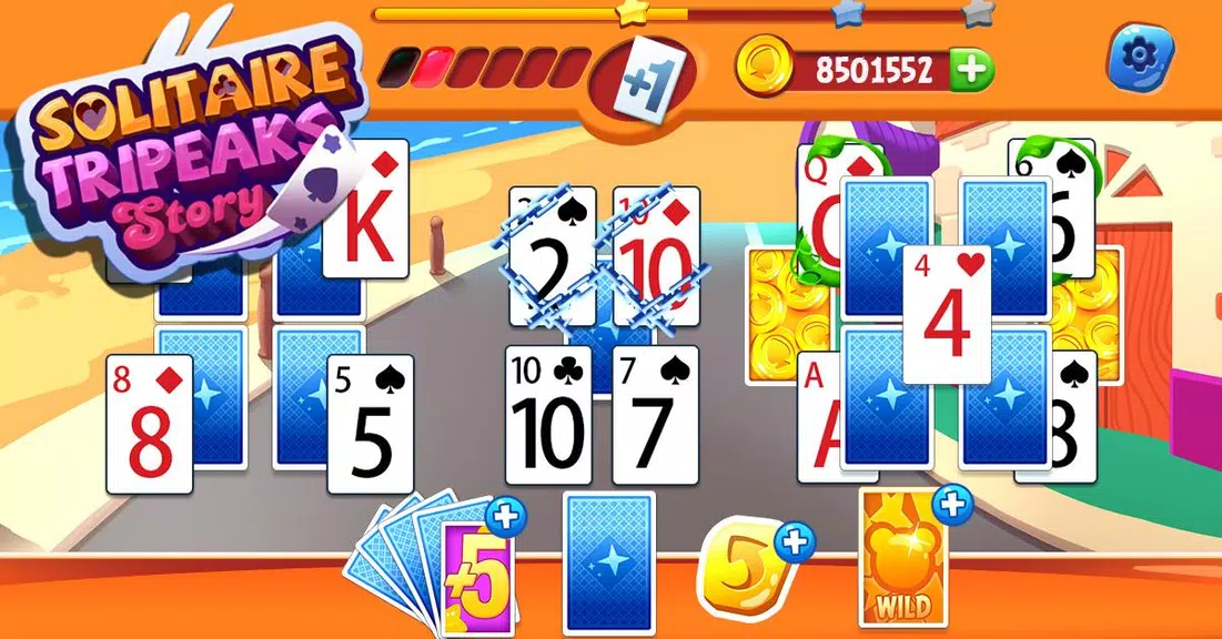 Solitaire Tripeaks Travel-card screenshot 1