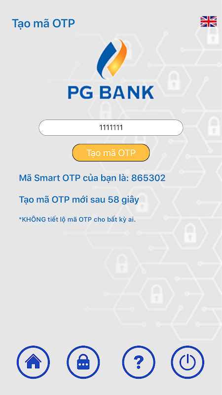 PG Bank Smart OTP screenshot 2