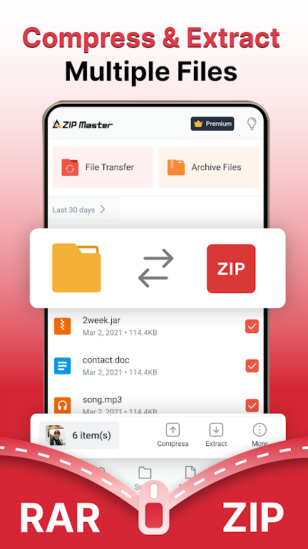 AZIP Master: ZIP / RAR, Unzip Mod screenshot 1