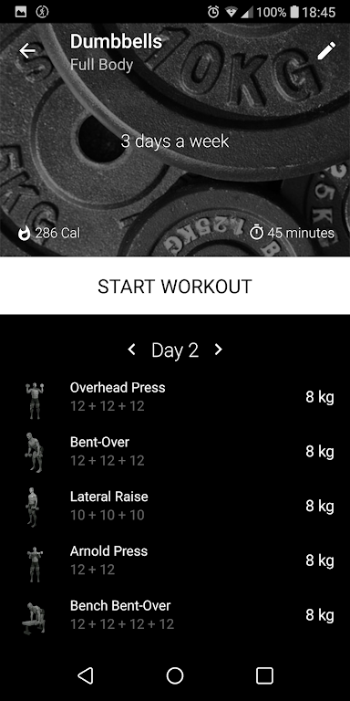 Dumbbell Home Workout Mod screenshot 1