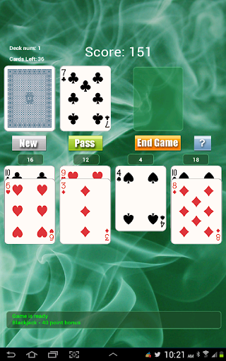 21 Solitaire Game FREE screenshot 1