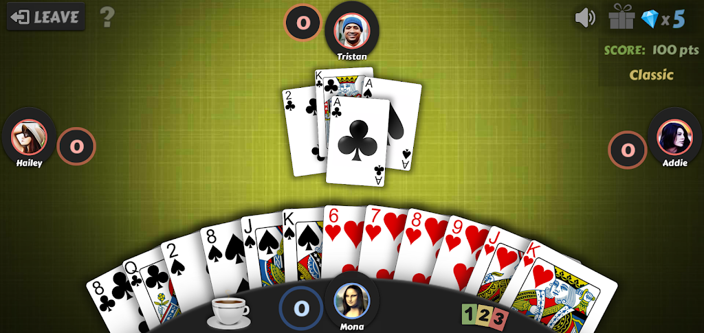 Hearts - Offline Card Game screenshot 2