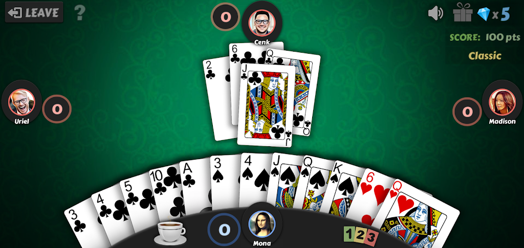 Hearts - Offline Card Game screenshot 1