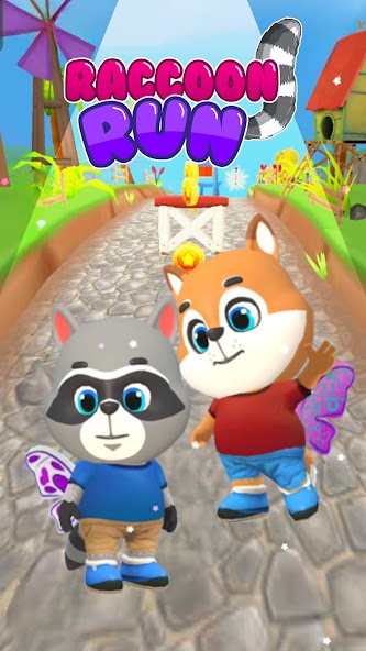 Raccoon Fun Run: Running Games Mod screenshot 1