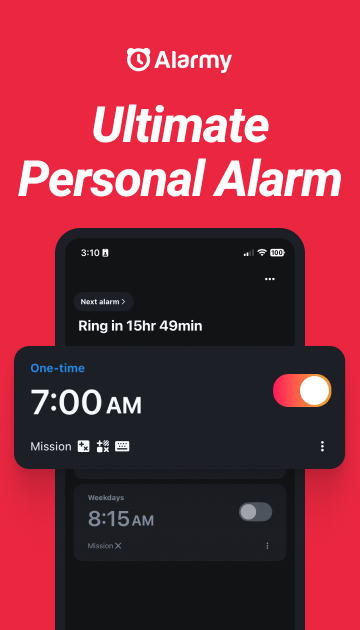 Alarmy – Alarm Clock & Sleep Mod screenshot 1