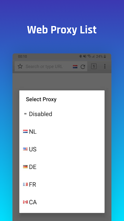 Unblock Site VPN Proxy Browser Mod screenshot 1