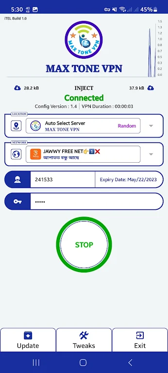 MAX TONE VPN screenshot 2