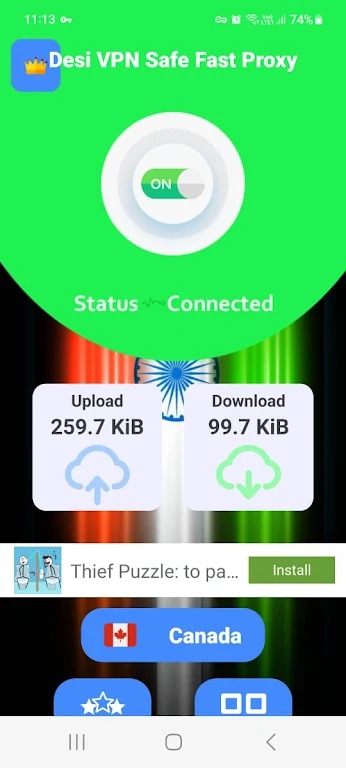 Desi VPN Safe Fast Proxy screenshot 1