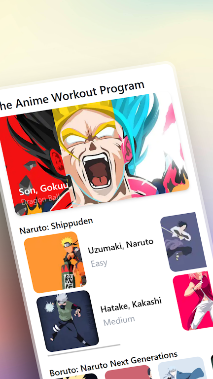 Anime Workout Program screenshot 1