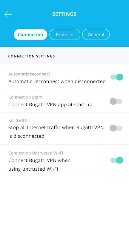 BugattiVPN Free Unlimited VPN screenshot 4