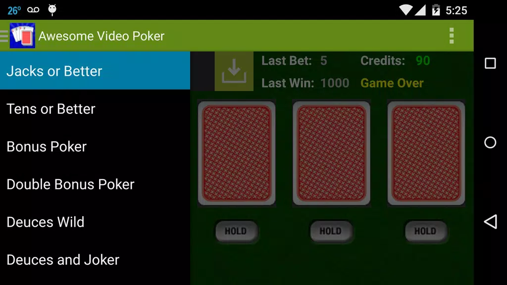 Awesome Video Poker! screenshot 1