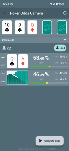 Poker Odds Camera Calculator screenshot 2