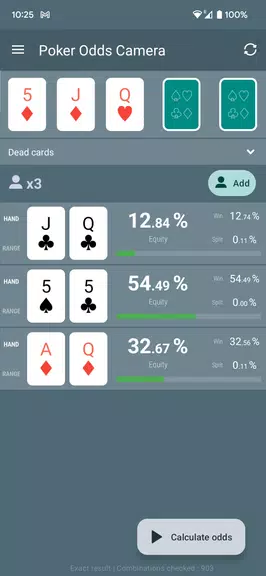 Poker Odds Camera Calculator screenshot 3