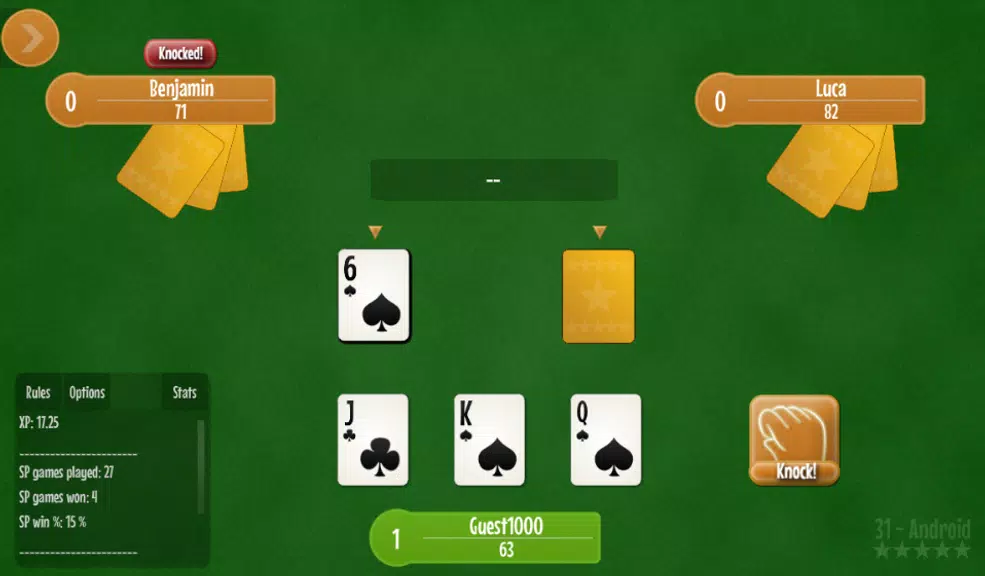 Thirty one - 31 card game. screenshot 1