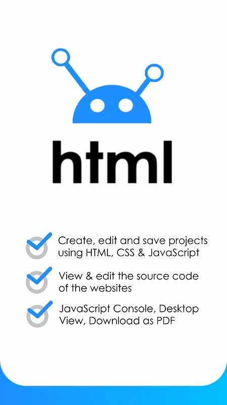 HTML Editor – HTML, CSS & JS screenshot 1