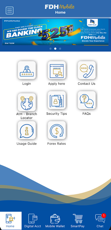 FDH bank Mobile banking screenshot 1