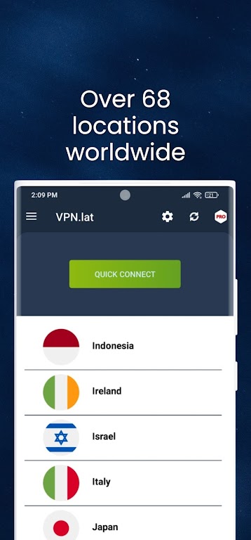 VPN.Lat: Unlimited and Secure Mod screenshot 3