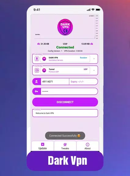 Dark Vpn Free Unlimited  internet screenshot 1