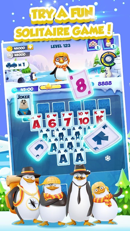 Solitaire Match Penguin Adventure screenshot 1