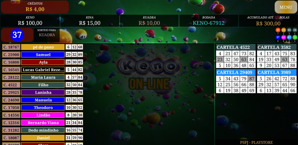 Bingo Keno On-line screenshot 1