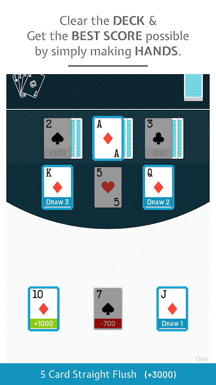 9-Draw: Poker Solitaire Puzzle screenshot 1