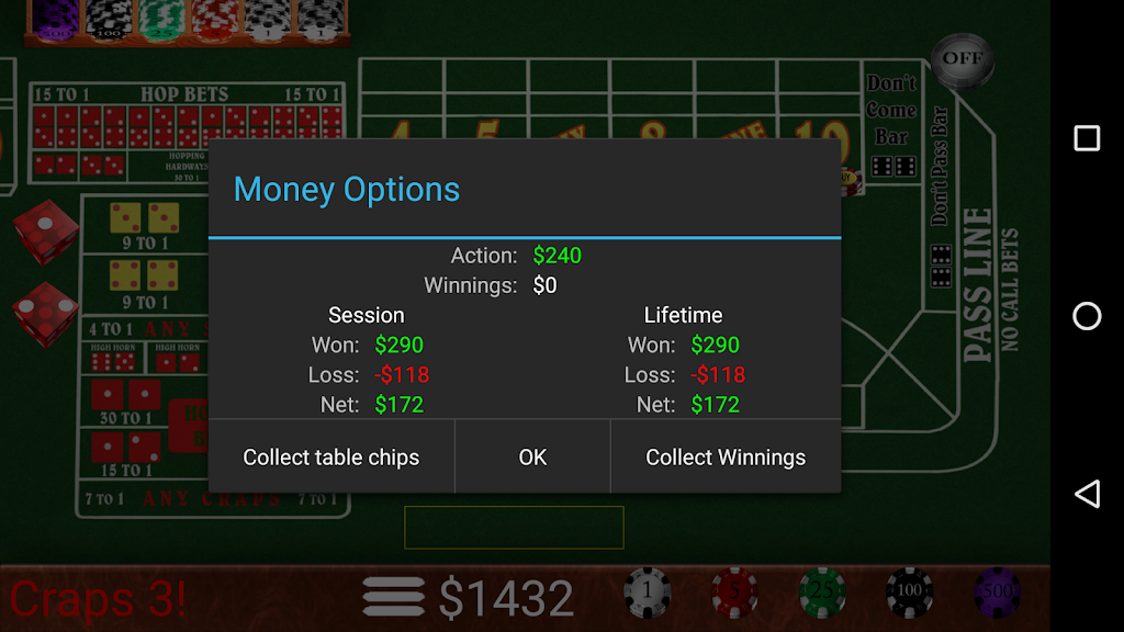 Craps Trainer screenshot 2