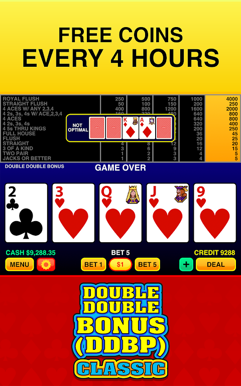 Double Double Bonus (DDBP) - Classic Video Poker screenshot 4