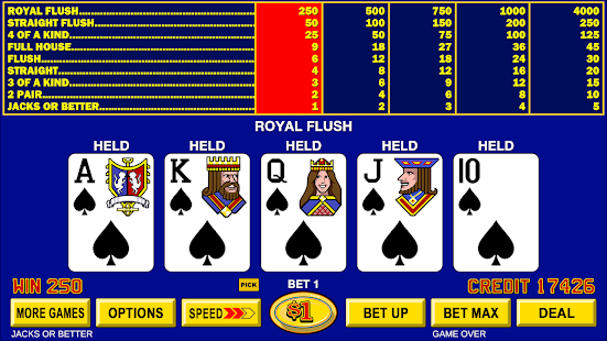 Video Poker - Original Classic Games screenshot 1