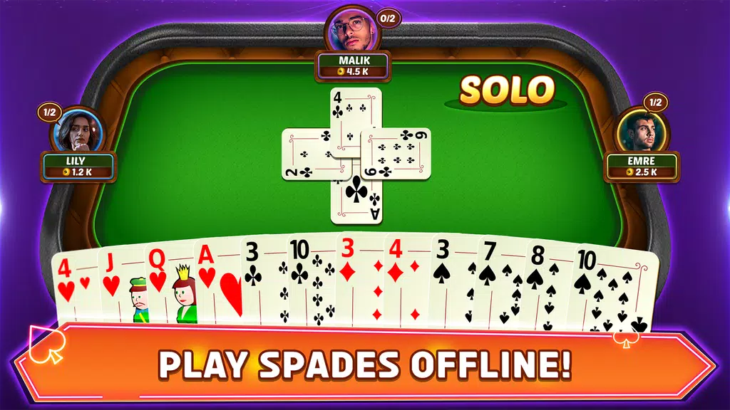 Spades - Offline screenshot 1