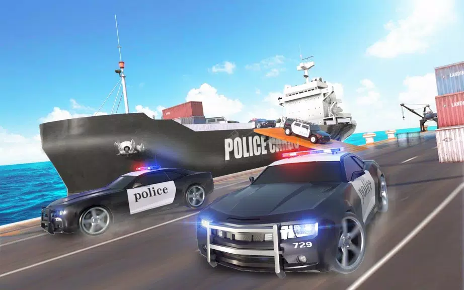 Police Transport Ship Car Simulator screenshot 2