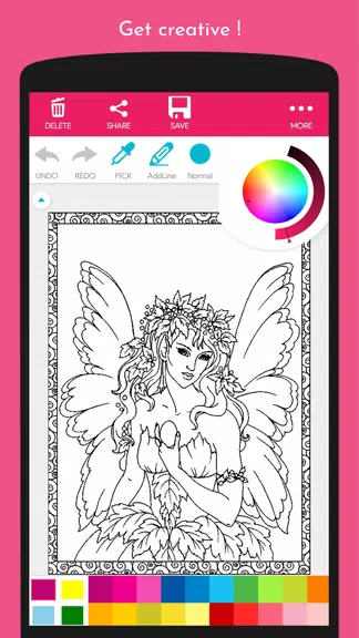 Angel and Fairy Coloring Book screenshot 2