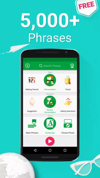 Learn Thai - 5,000 Phrases screenshot 1