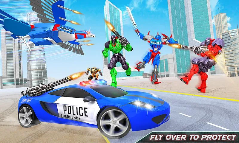 Flying Eagle Robot Car Games screenshot 3