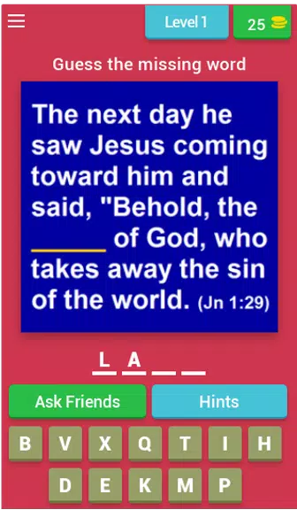 Bible Verse Quiz (Bible Game) screenshot 1