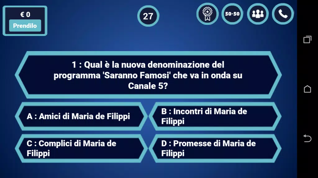 Milionario Quiz - Trivia Italiano screenshot 2