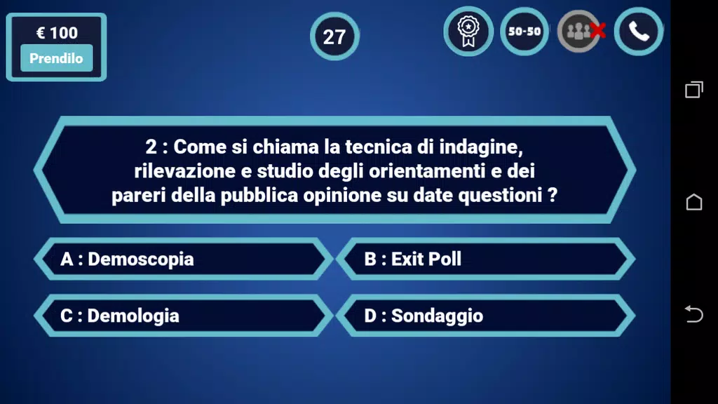 Milionario Quiz - Trivia Italiano screenshot 3