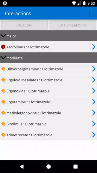 Micromedex Drug Interactions screenshot 3