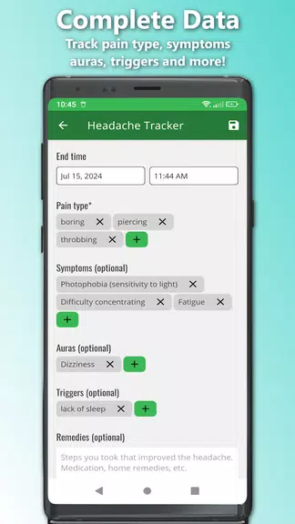 Headache and Migraine Tracker screenshot 4