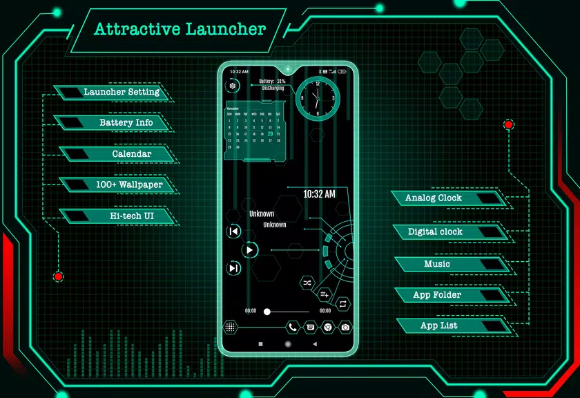 Attractive Launcher - AppLock screenshot 1