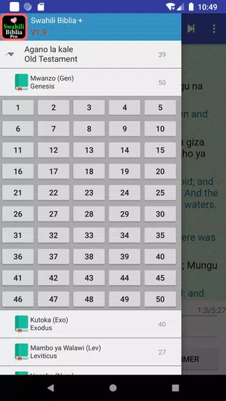 English Swahili Arabic Bible screenshot 2